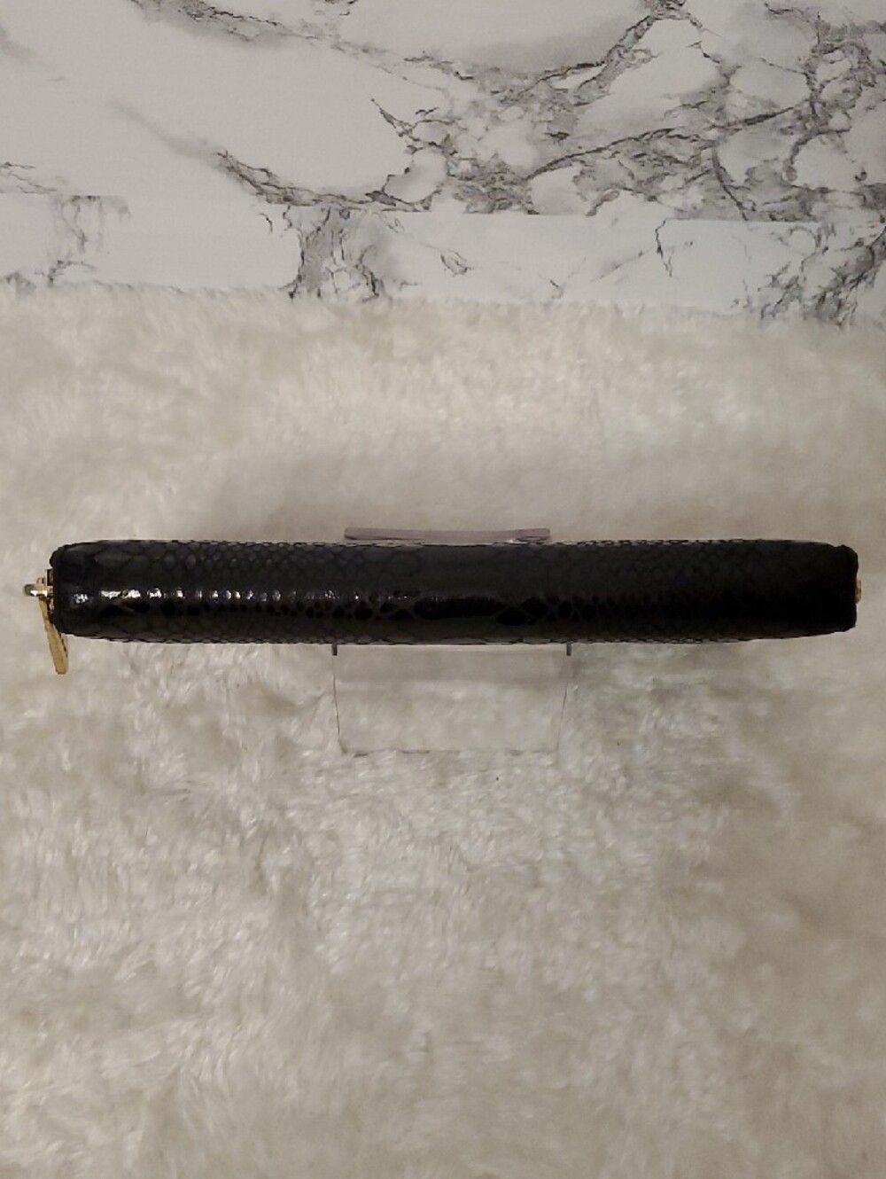 Michael Kors Black Patent Python Embossed Wallet with Gold Plaque EUC - Picture 9 of 9